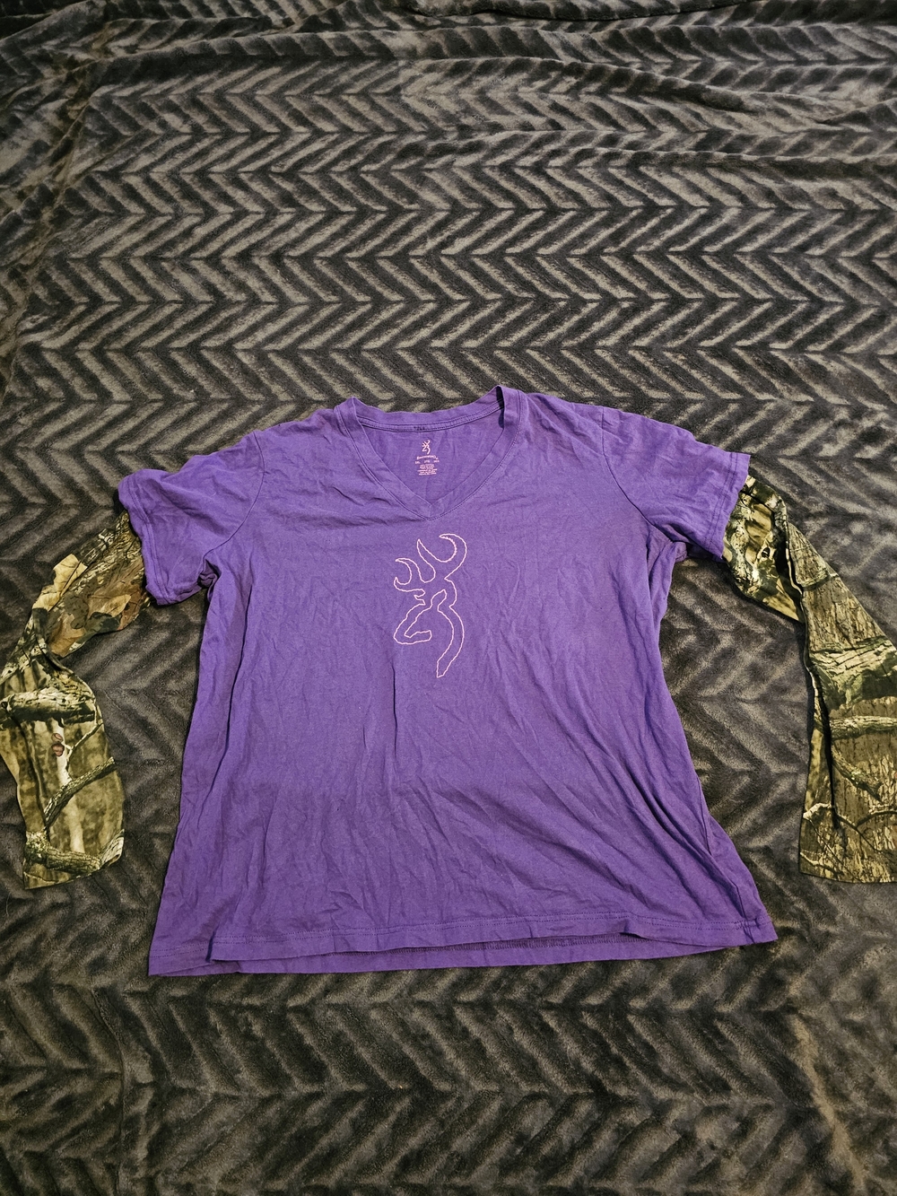 Browning Women’s 2XL Purple Camo Long Sleeve Layered Hunting Shirt